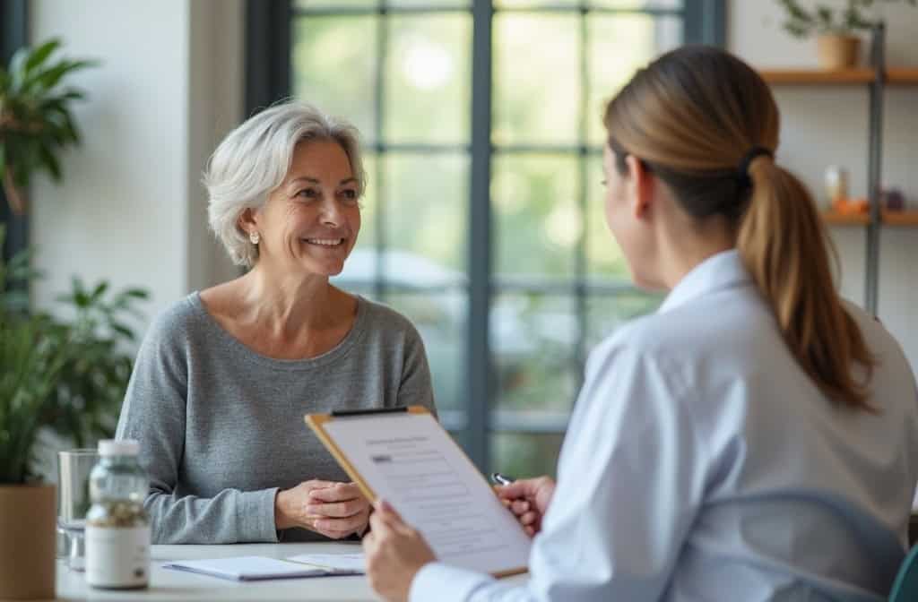 Reviewing supplement use with a healthcare professional